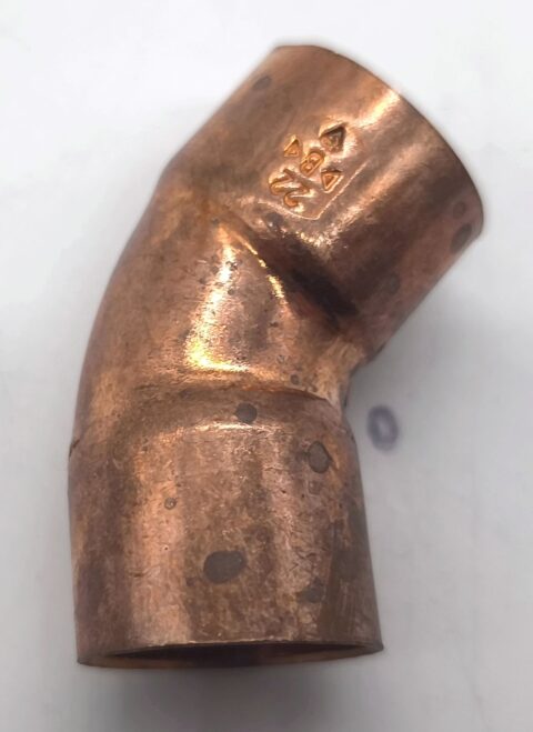 22/45° BB réz ív