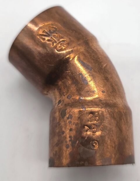 28/45° BB Réz ív